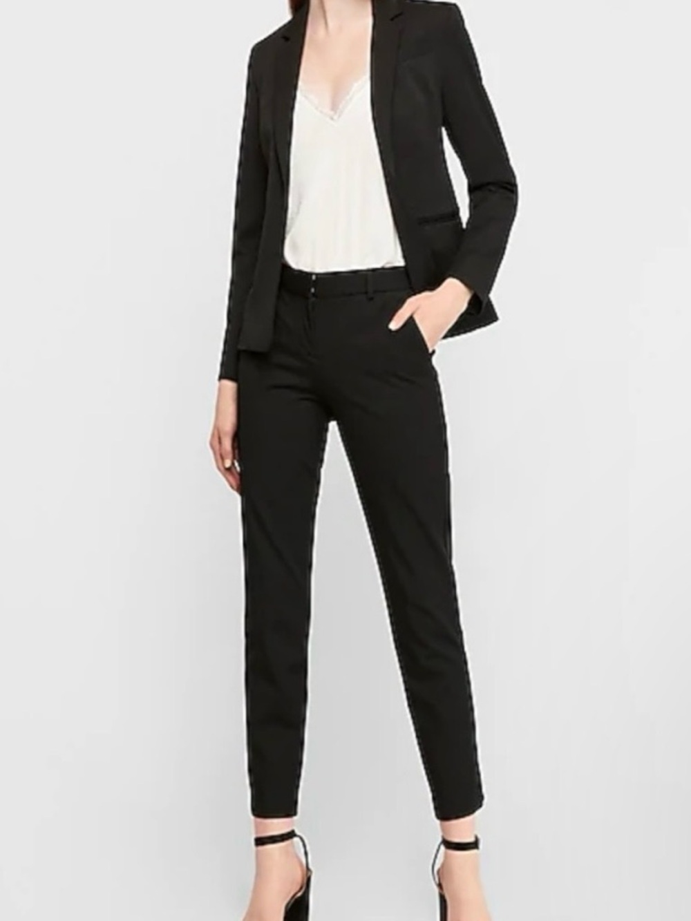 Express Columnist Ankle Classic Black Tailored Women's Dress Pants Size 10L